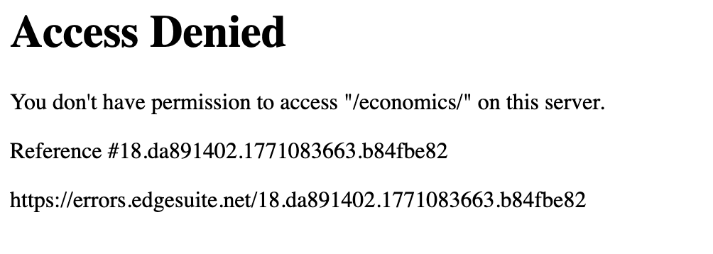 Exemple de page inaccessible